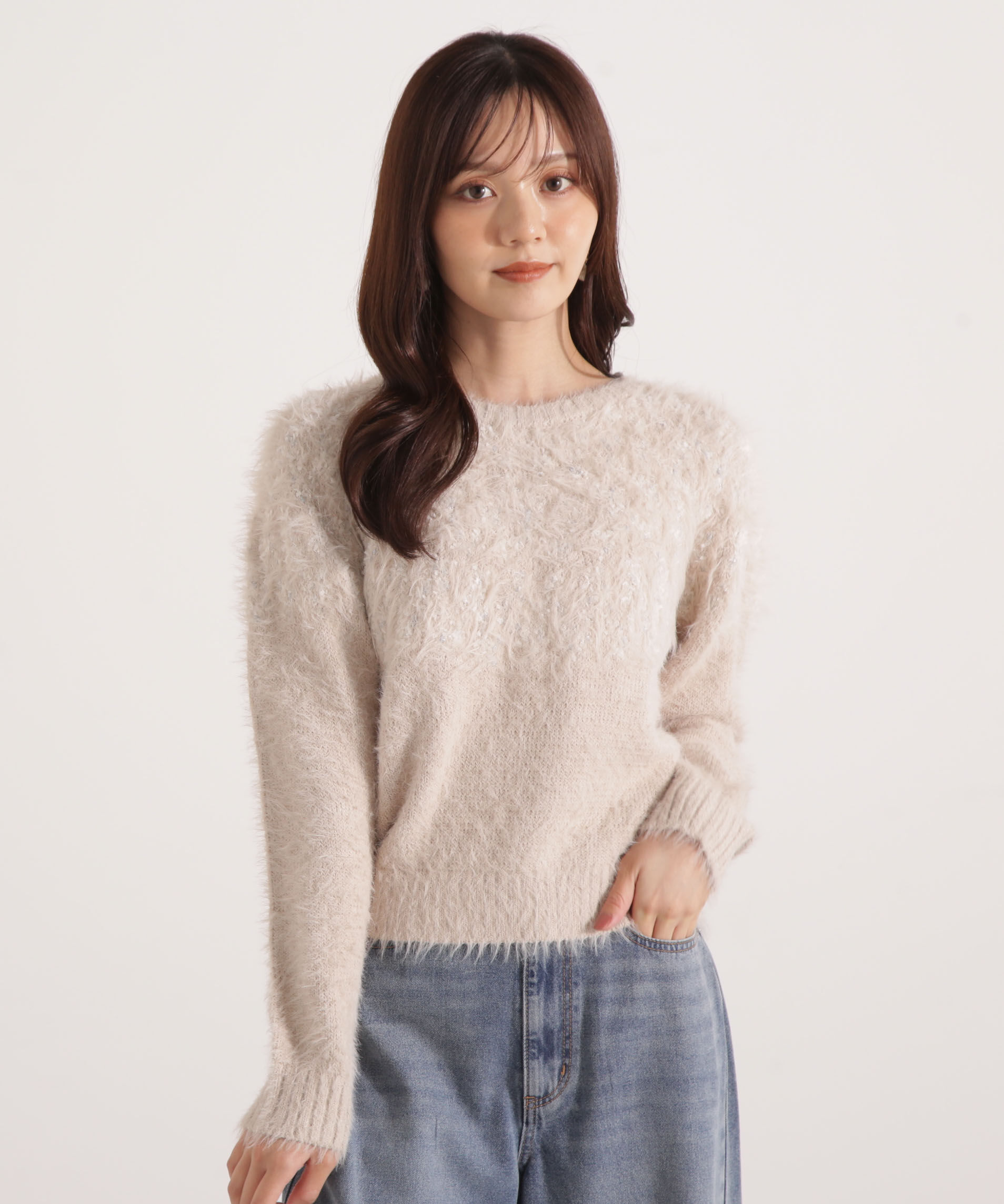 PROPORTION BODY DRESSING「ラメ入り求心柄ニット 25AW」|ニット・セーター|