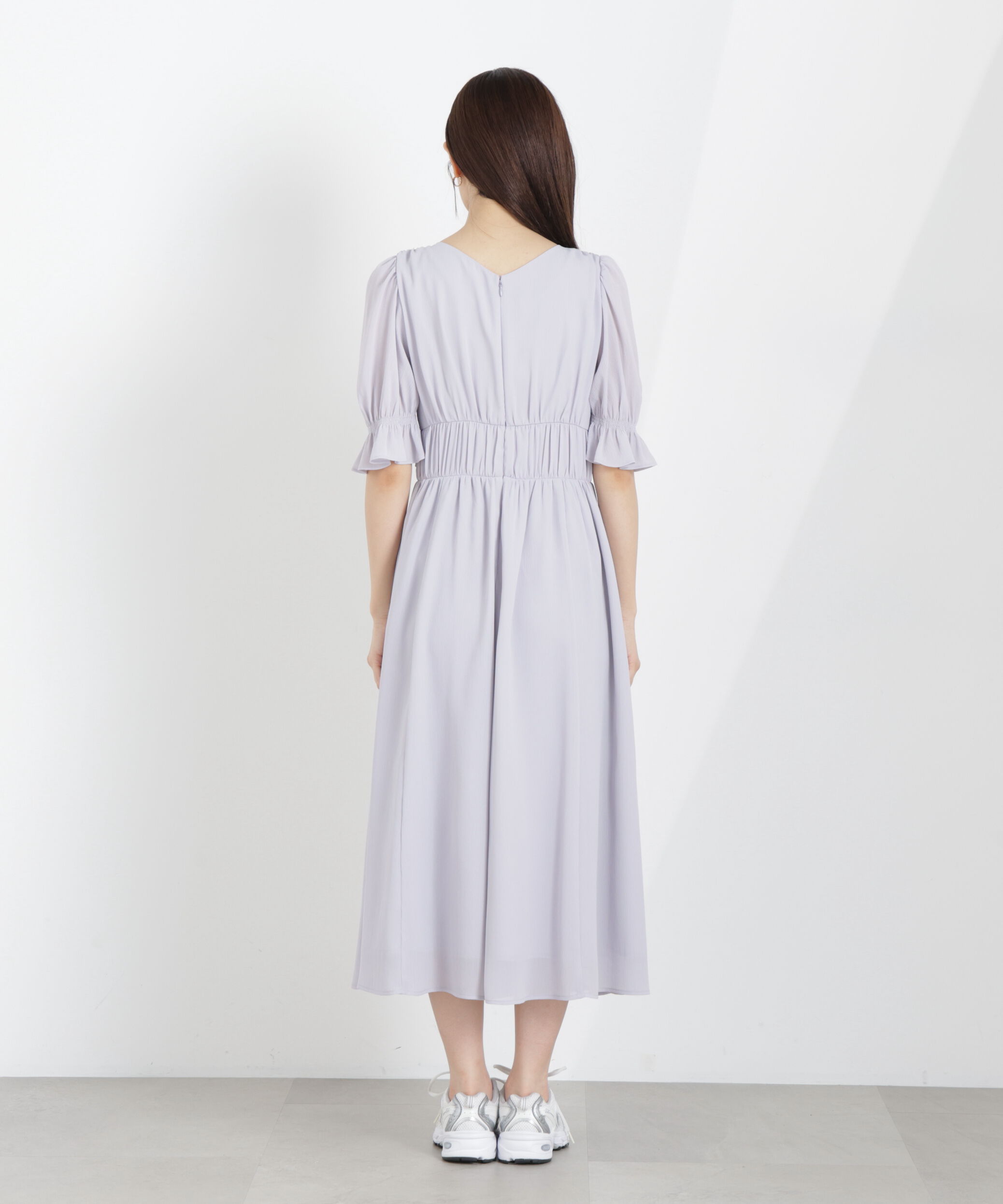 PROPORTION BODY DRESSING「シフォン楊柳ギャザーワンピース　26SS」|ワンピース|