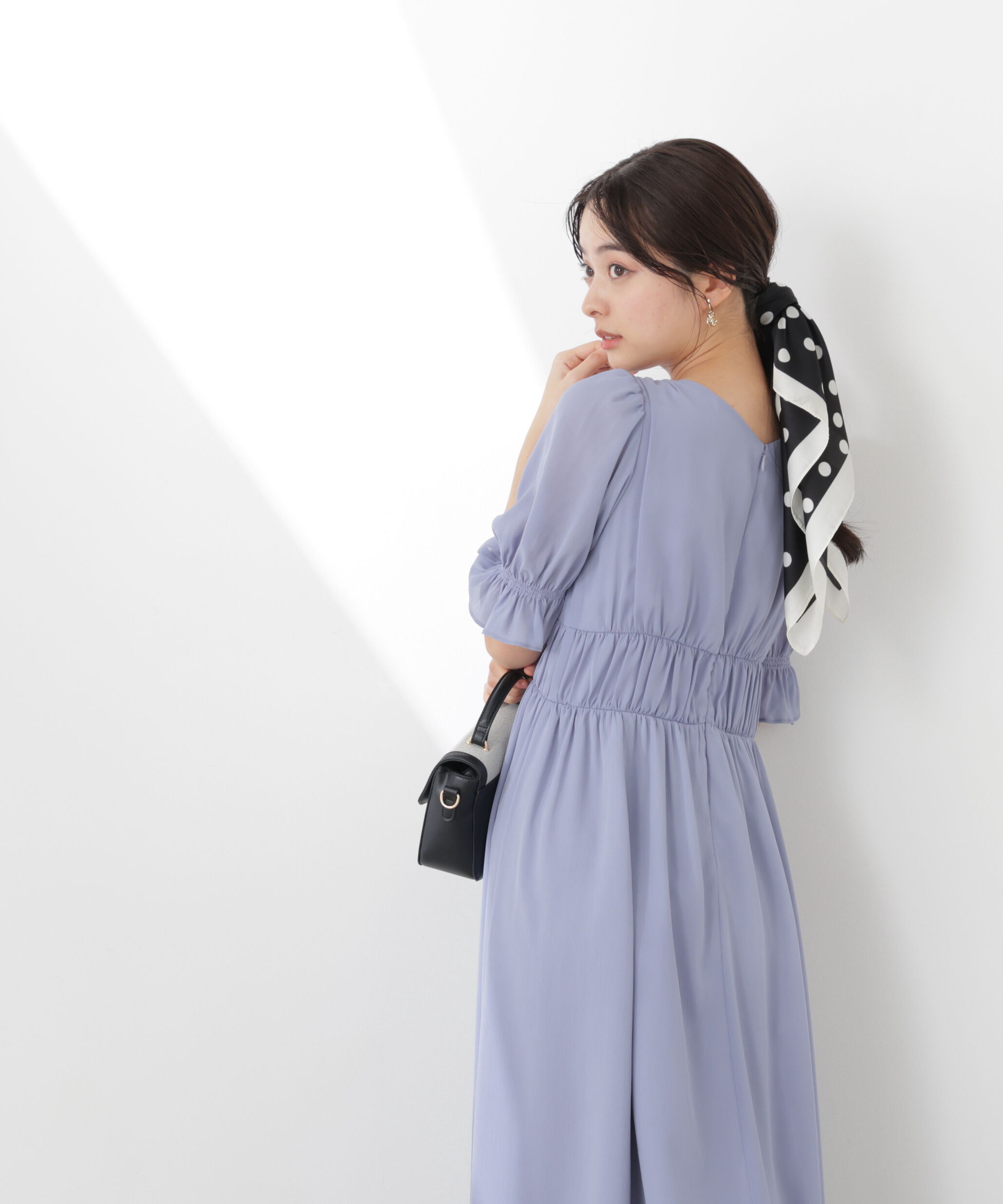 PROPORTION BODY DRESSING「シフォン楊柳ギャザーワンピース　26SS」|ワンピース|