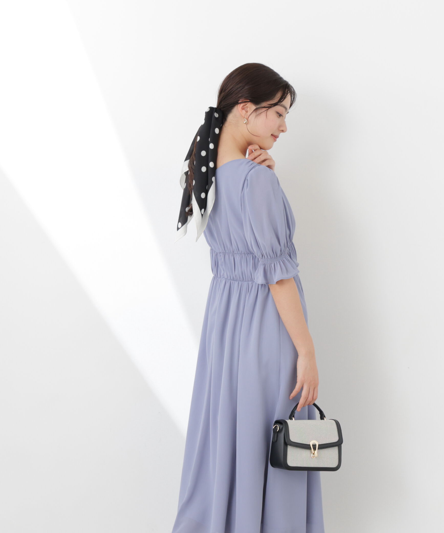 PROPORTION BODY DRESSING「シフォン楊柳ギャザーワンピース　26SS」|ワンピース|