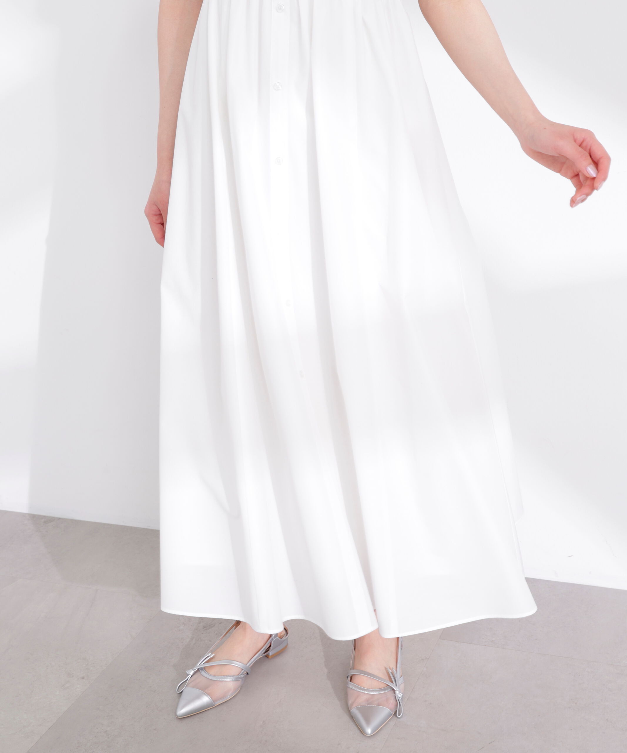 PROPORTION BODY DRESSING「《EDIT COLOGNE》ツイードビスチェ付きシャツワンピース 26SS」|ワンピース|