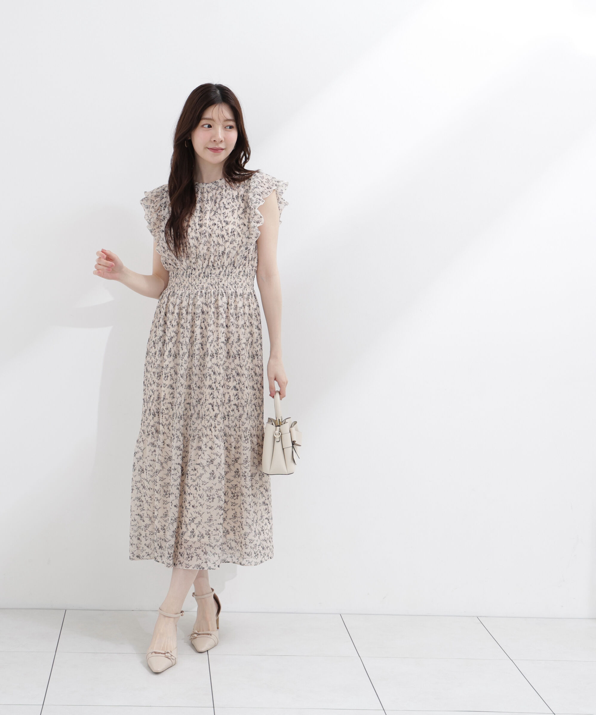PROPORTION BODY DRESSING「小花楊柳ロングワンピース 26AW」|ワンピース|