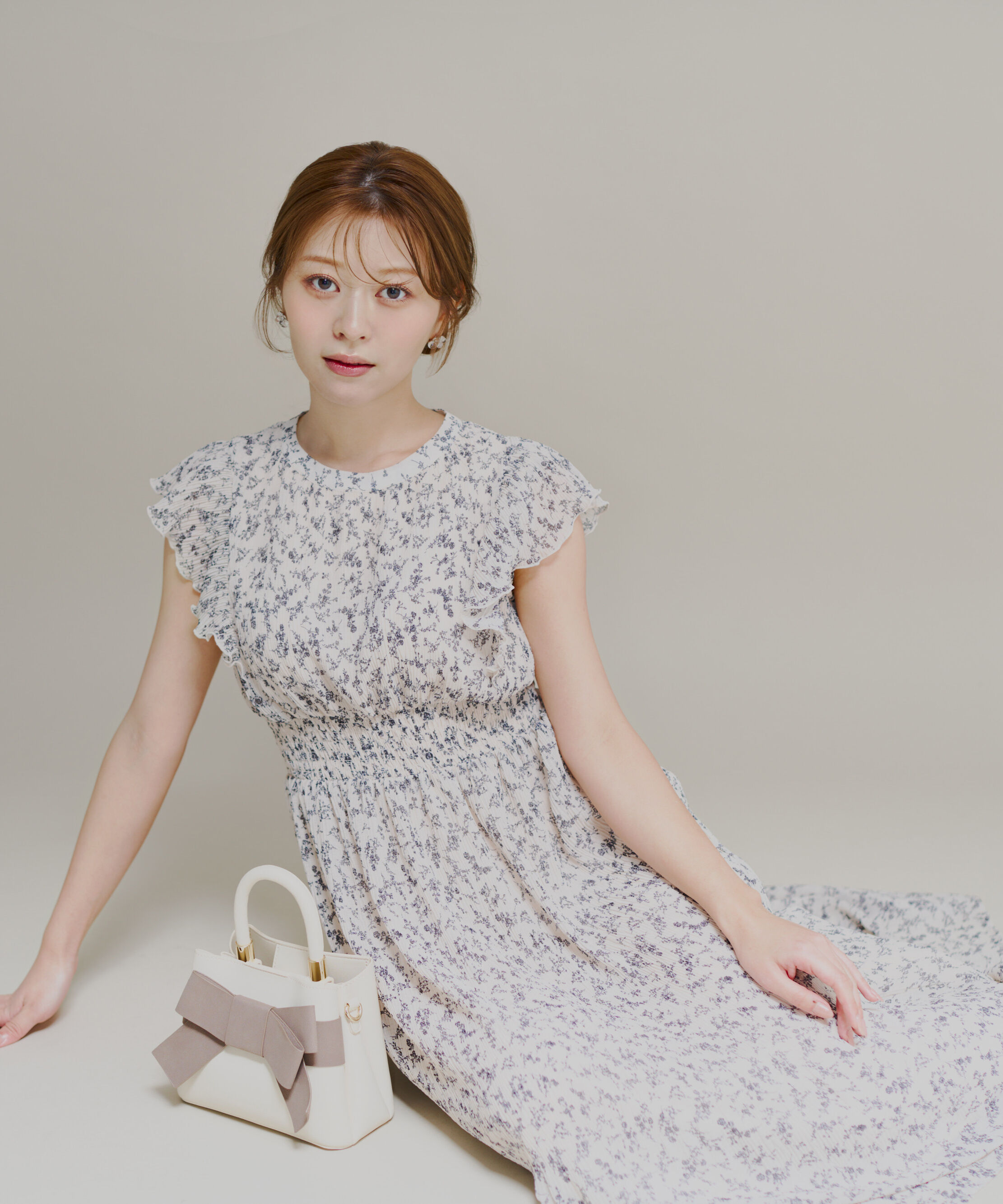 PROPORTION BODY DRESSING「小花楊柳ロングワンピース 26AW」|ワンピース|