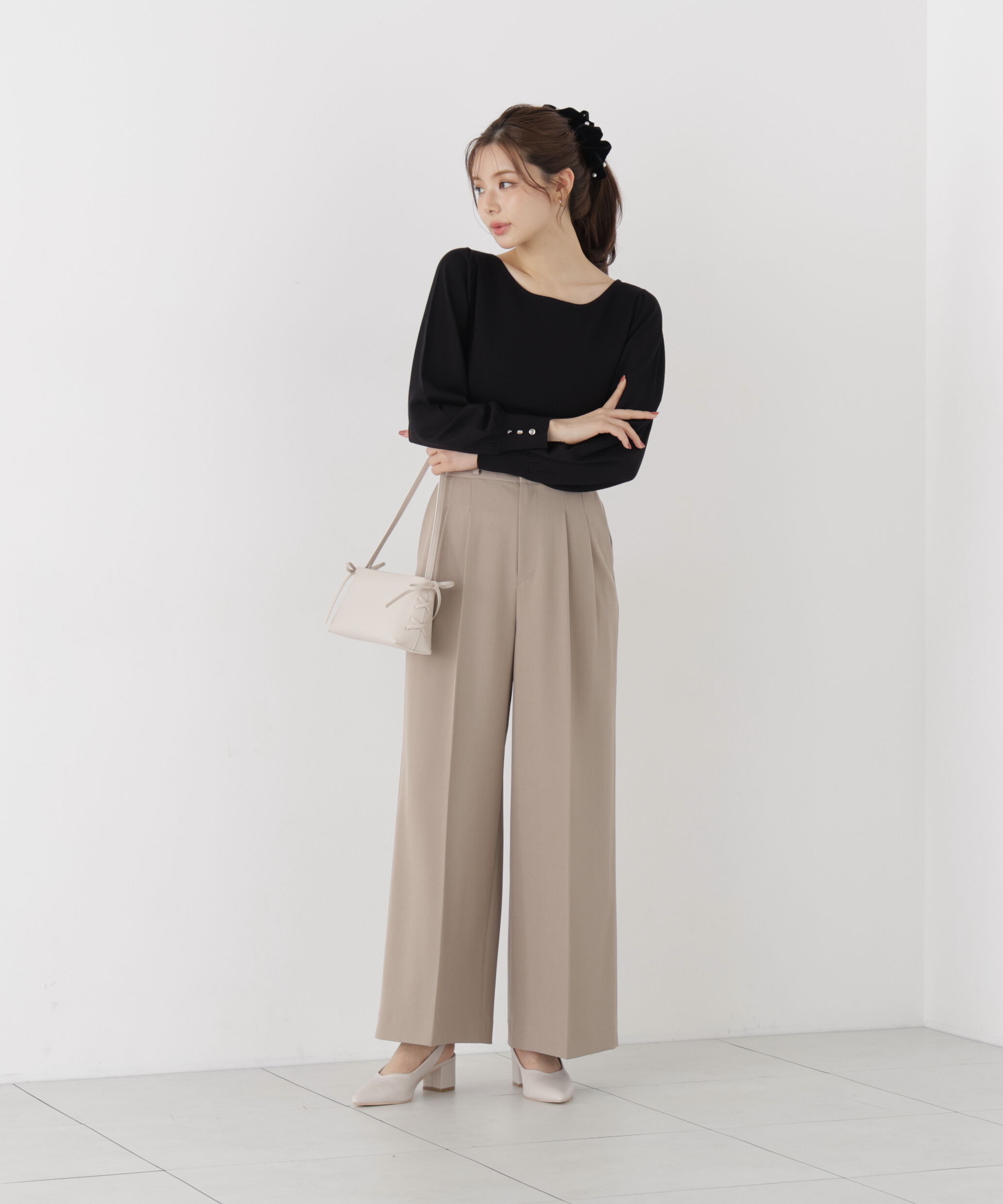 PROPORTION BODY DRESSING「パフスリーブ総針トップス 26AW」|ニット・セーター|