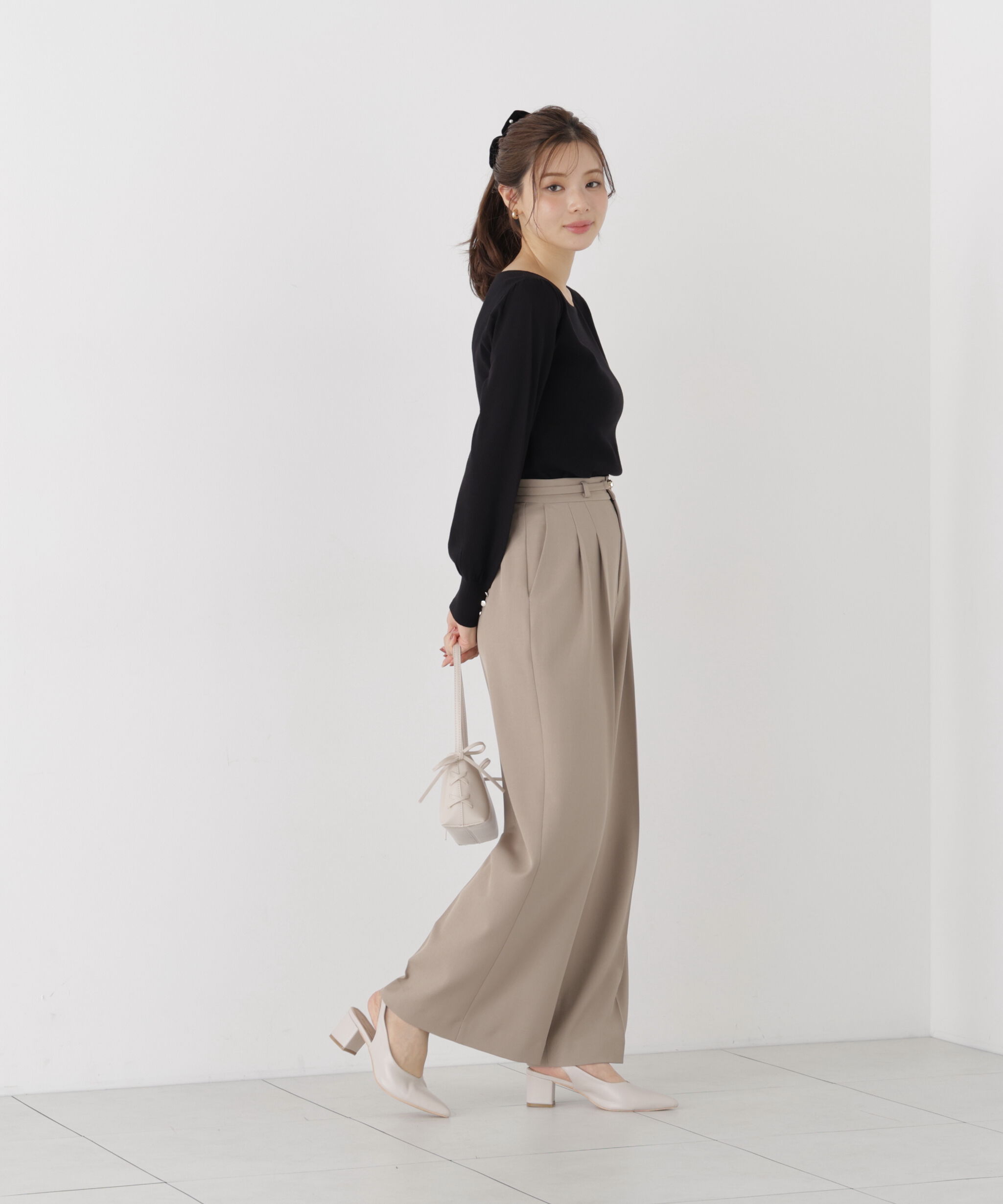 PROPORTION BODY DRESSING「パフスリーブ総針トップス 26AW」|ニット・セーター|