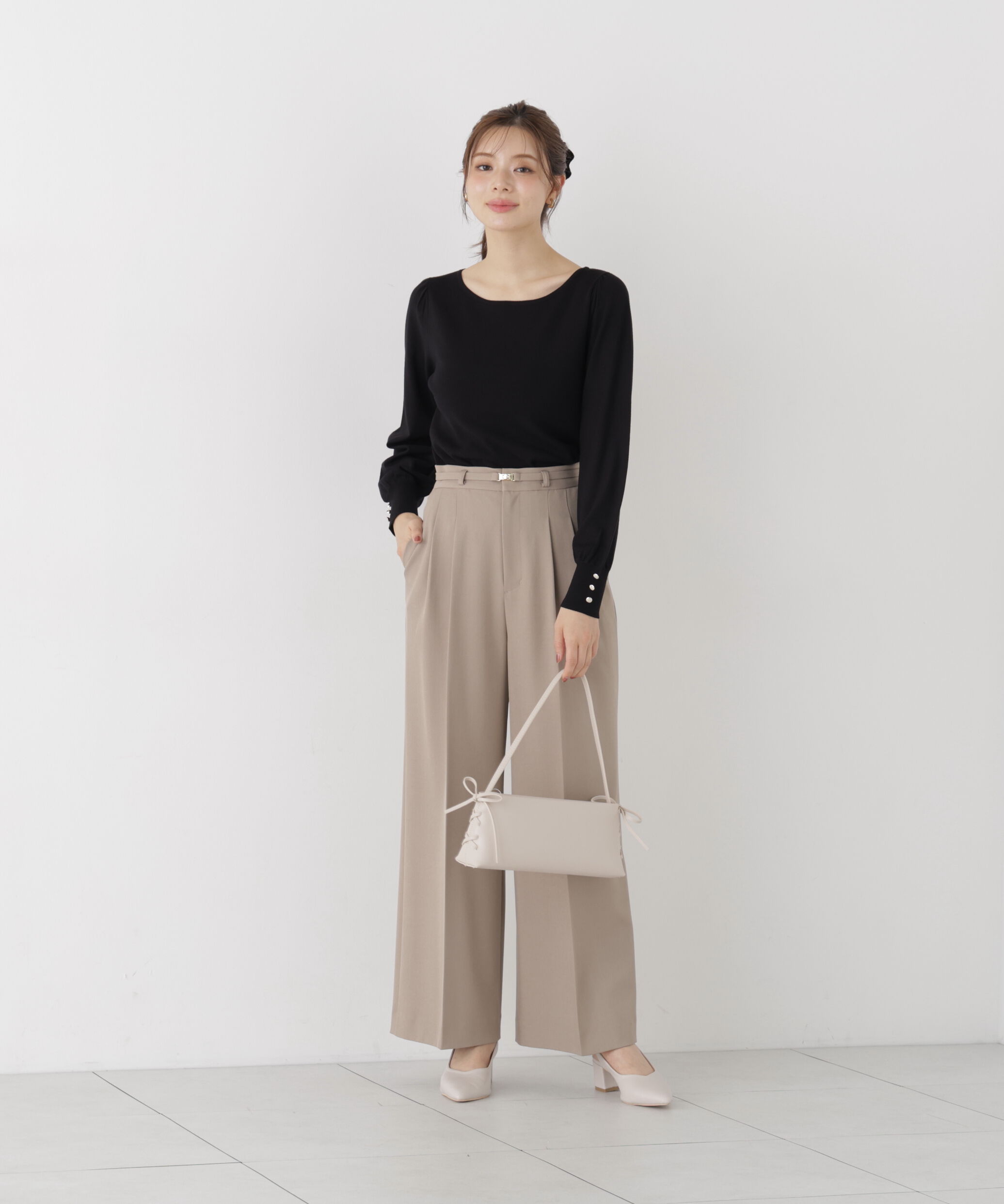 PROPORTION BODY DRESSING「パフスリーブ総針トップス 26AW」|ニット・セーター|