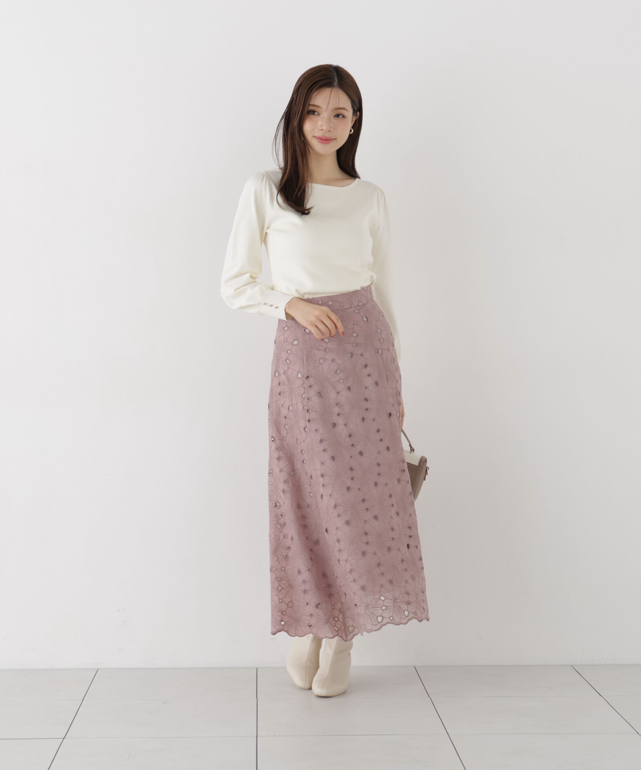 PROPORTION BODY DRESSING「パフスリーブ総針トップス 26AW」|ニット・セーター|