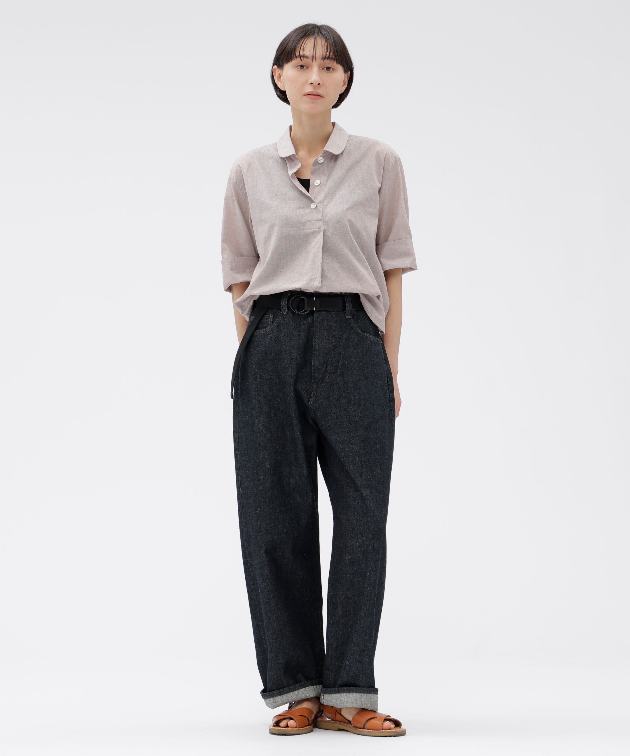  「HAIRLINE STRIPE COTTON LINEN SHIRT」|シャツ・ブラウス|