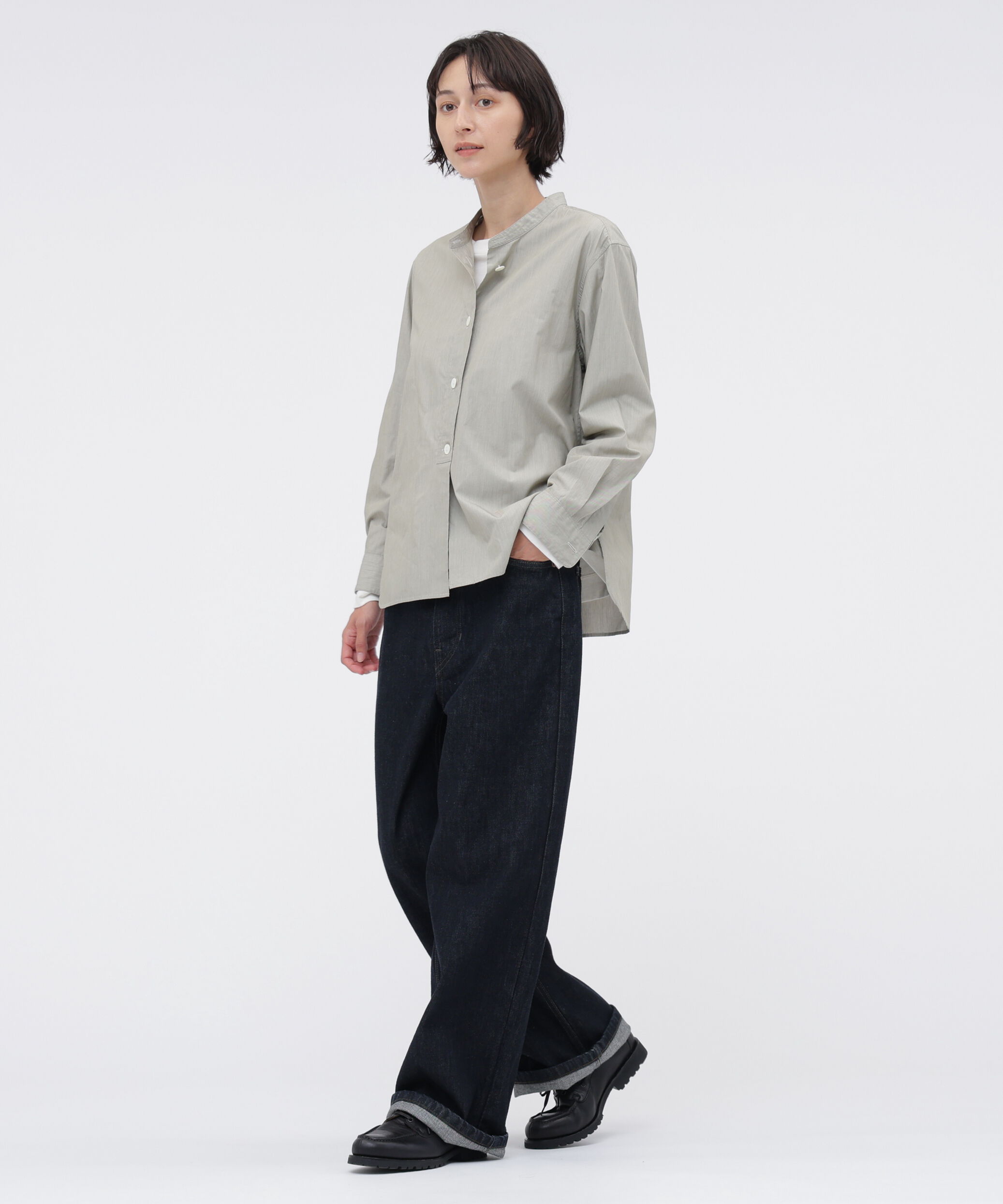  「COTTON HAIRLINE STRIPE SHIRT」|シャツ・ブラウス|