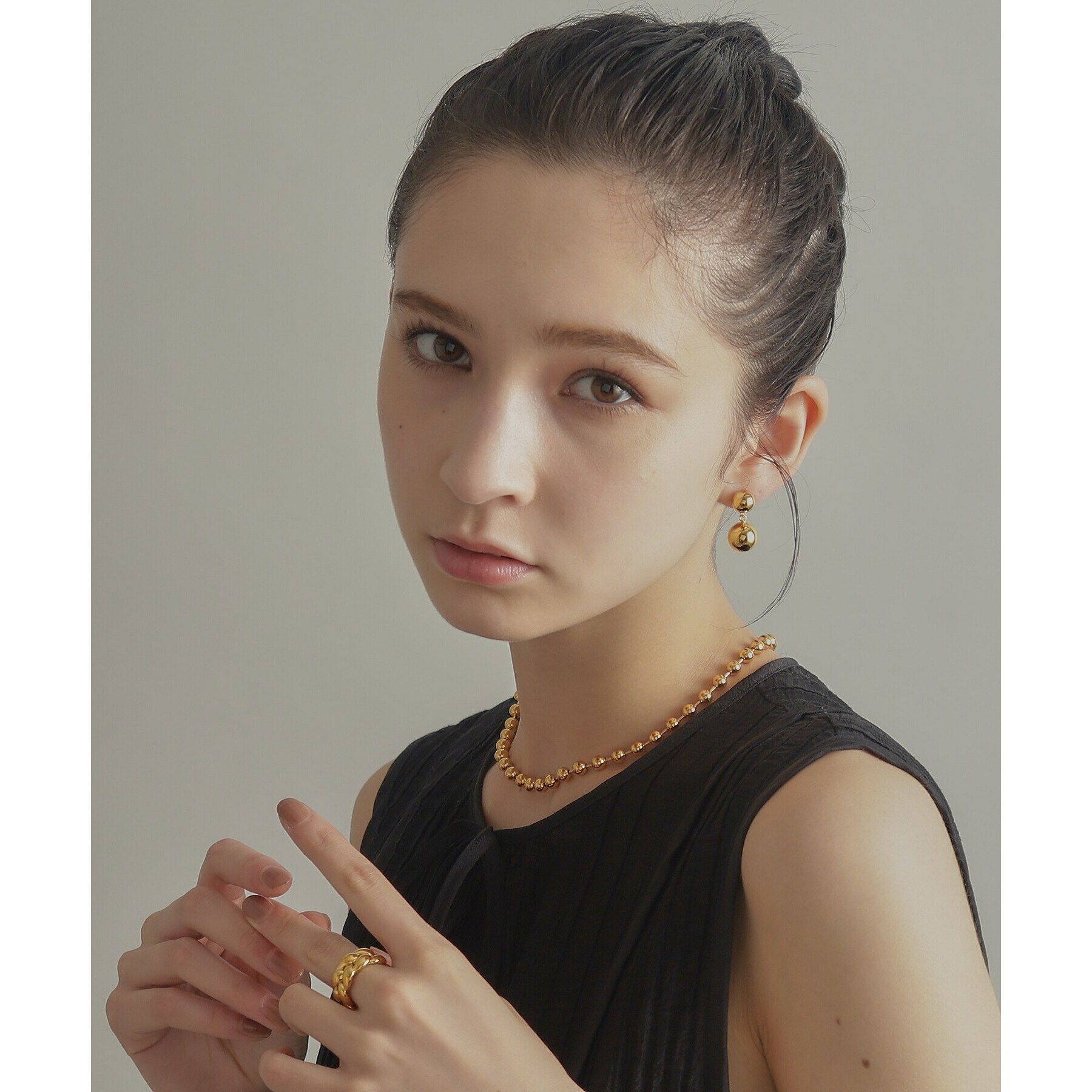 COCOSHNIK ONKITSCH「シルバー ホロウピアス ダブルボール GP」|ピアス|