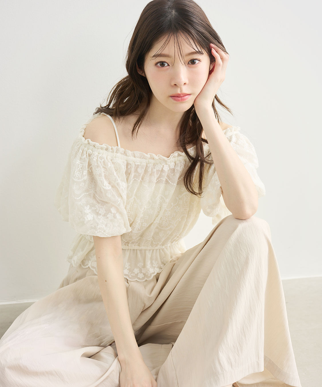 COCO DEAL「チュール刺繍オフショルブラウス」|シャツ・ブラウス|