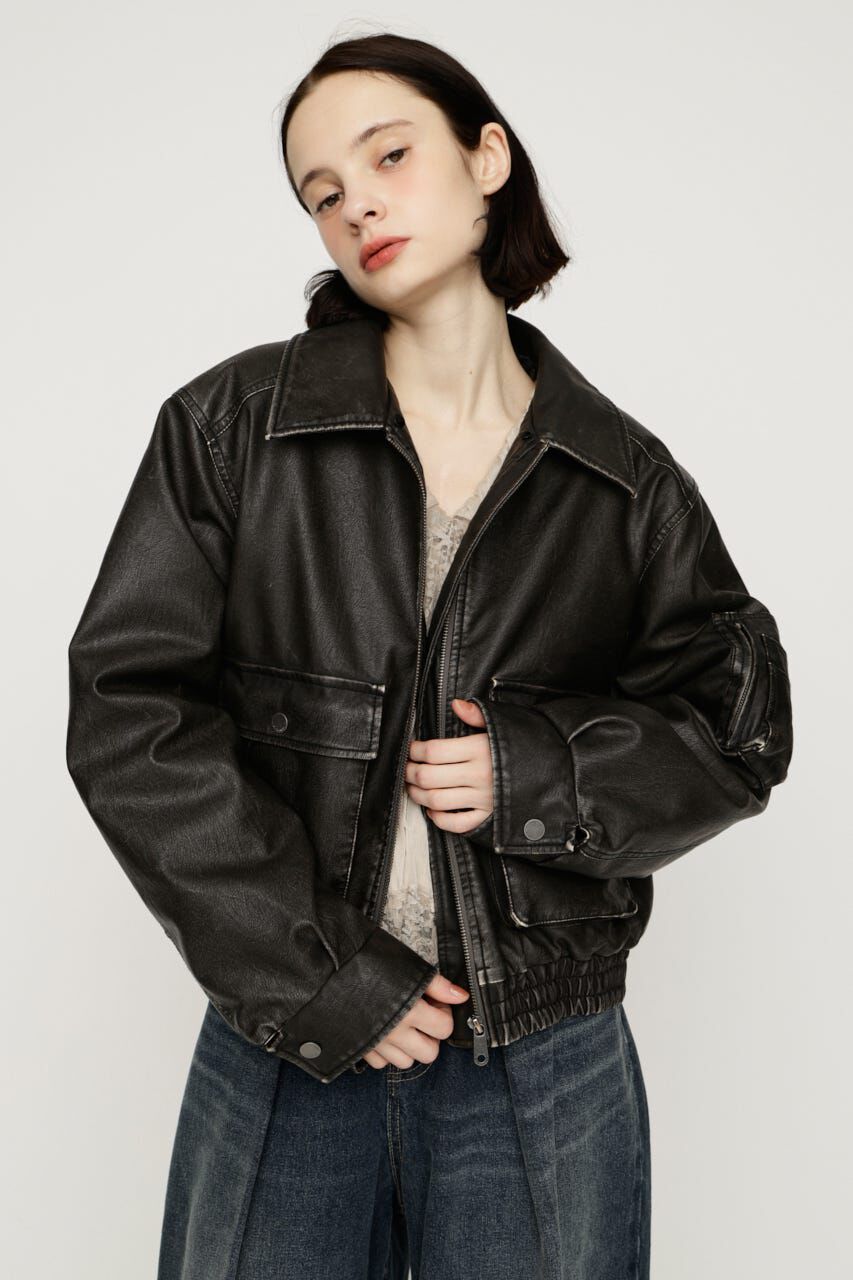 SLY「WASHED PUFFER SHORT ブルゾン」|ブルゾン・スタジャン|