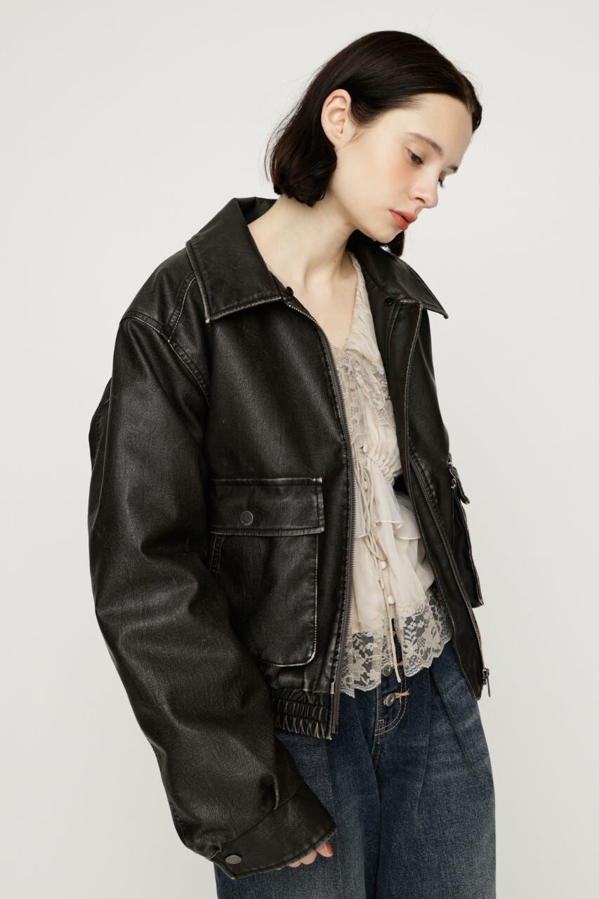 SLY「WASHED PUFFER SHORT ブルゾン」|ブルゾン・スタジャン|