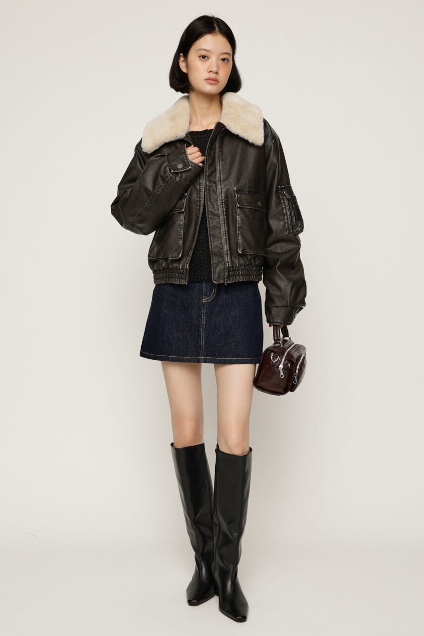 SLY「WASHED PUFFER SHORT ブルゾン」|ブルゾン・スタジャン|