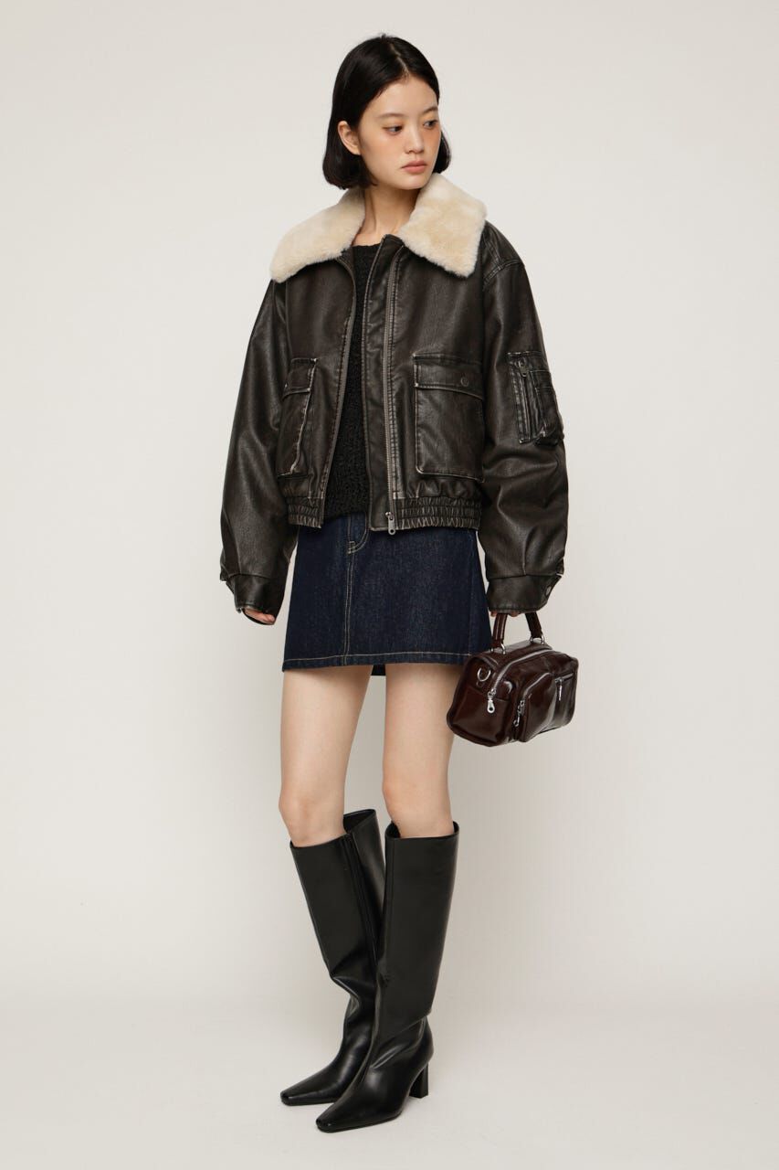 SLY「WASHED PUFFER SHORT ブルゾン」|ブルゾン・スタジャン|