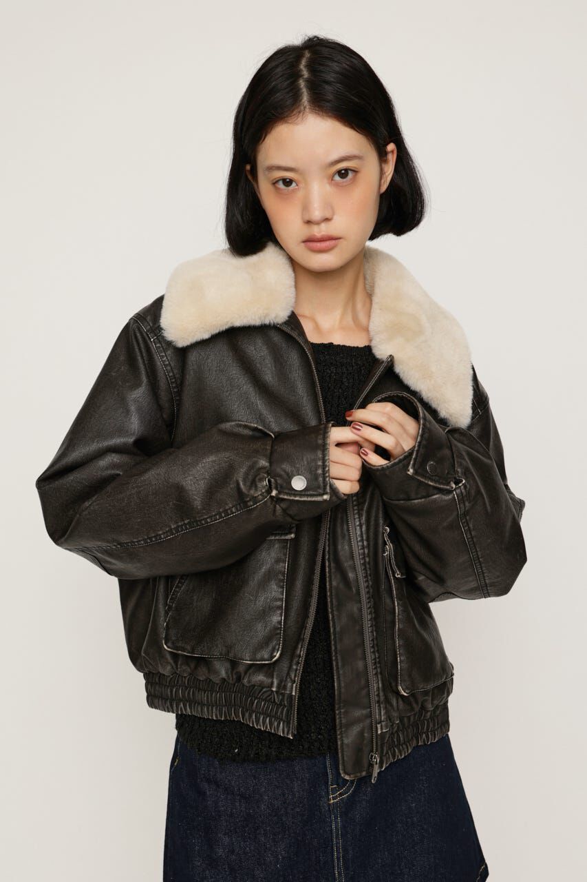 SLY「WASHED PUFFER SHORT ブルゾン」|ブルゾン・スタジャン|