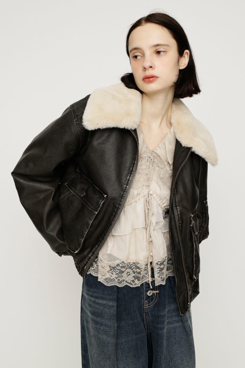 SLY「WASHED PUFFER SHORT ブルゾン」|ブルゾン・スタジャン|