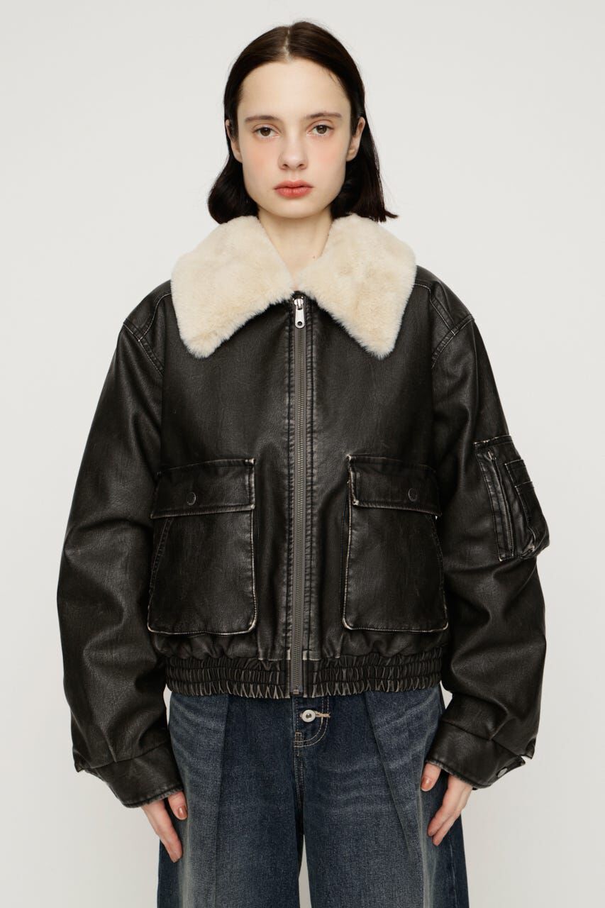 SLY「WASHED PUFFER SHORT ブルゾン」|ブルゾン・スタジャン|