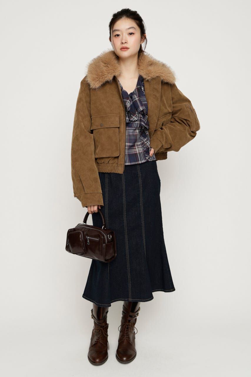 SLY「WASHED PUFFER SHORT ブルゾン」|ブルゾン・スタジャン|