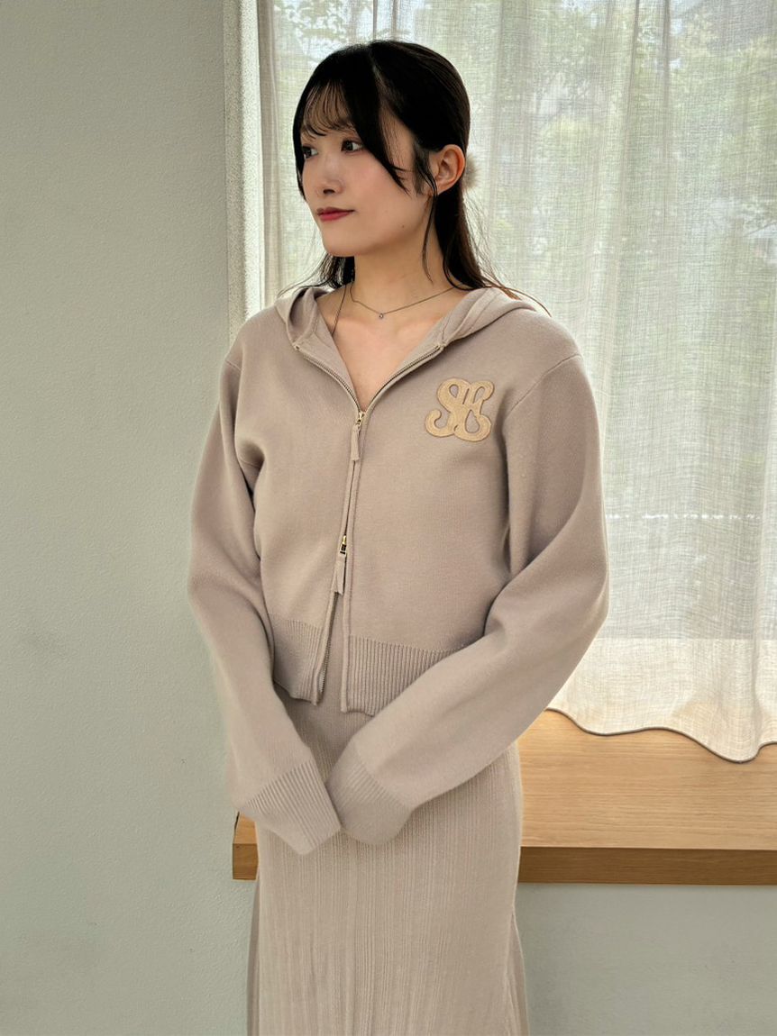 SNIDEL HOME「エンブレムニットパーカー」|ルームウェア|LBEG