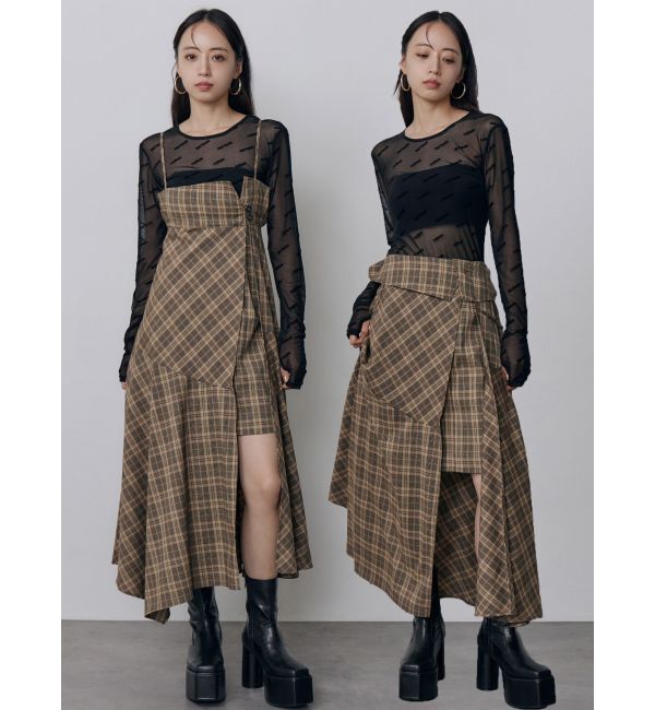 MURUA「2WAYスリットキャミワンピース」|ワンピース|ベージュ
