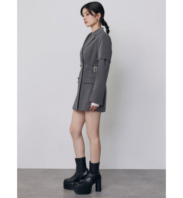 MURUA「スリーブアタッチメントジャケットミニワンピース」|ワンピース|