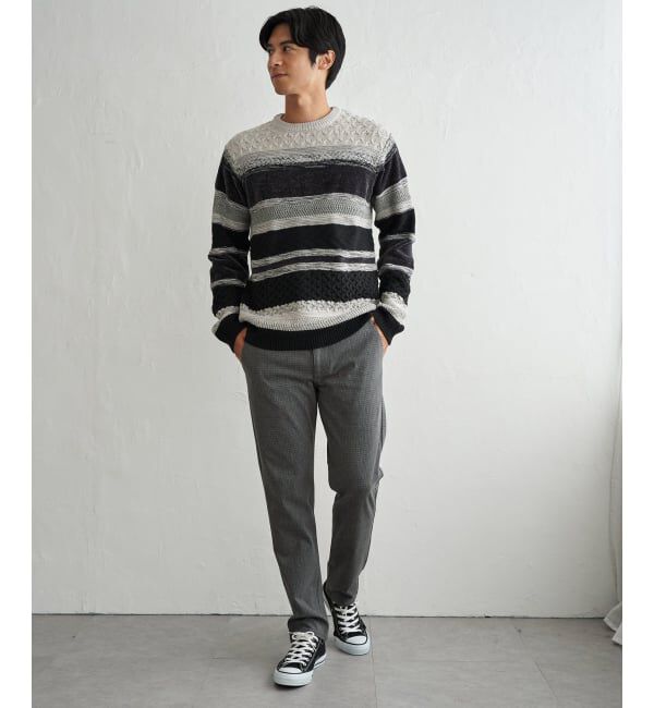 ikka「GOKU楽パンツ EASY STRETCH 起毛チェック5P」|その他|