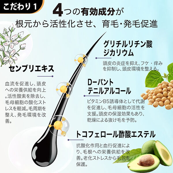  「Winnow 薬用育毛エッセンスSPRING 本体/透明な液体、ベタつかない/無香料」|洗い流さないトリートメント|