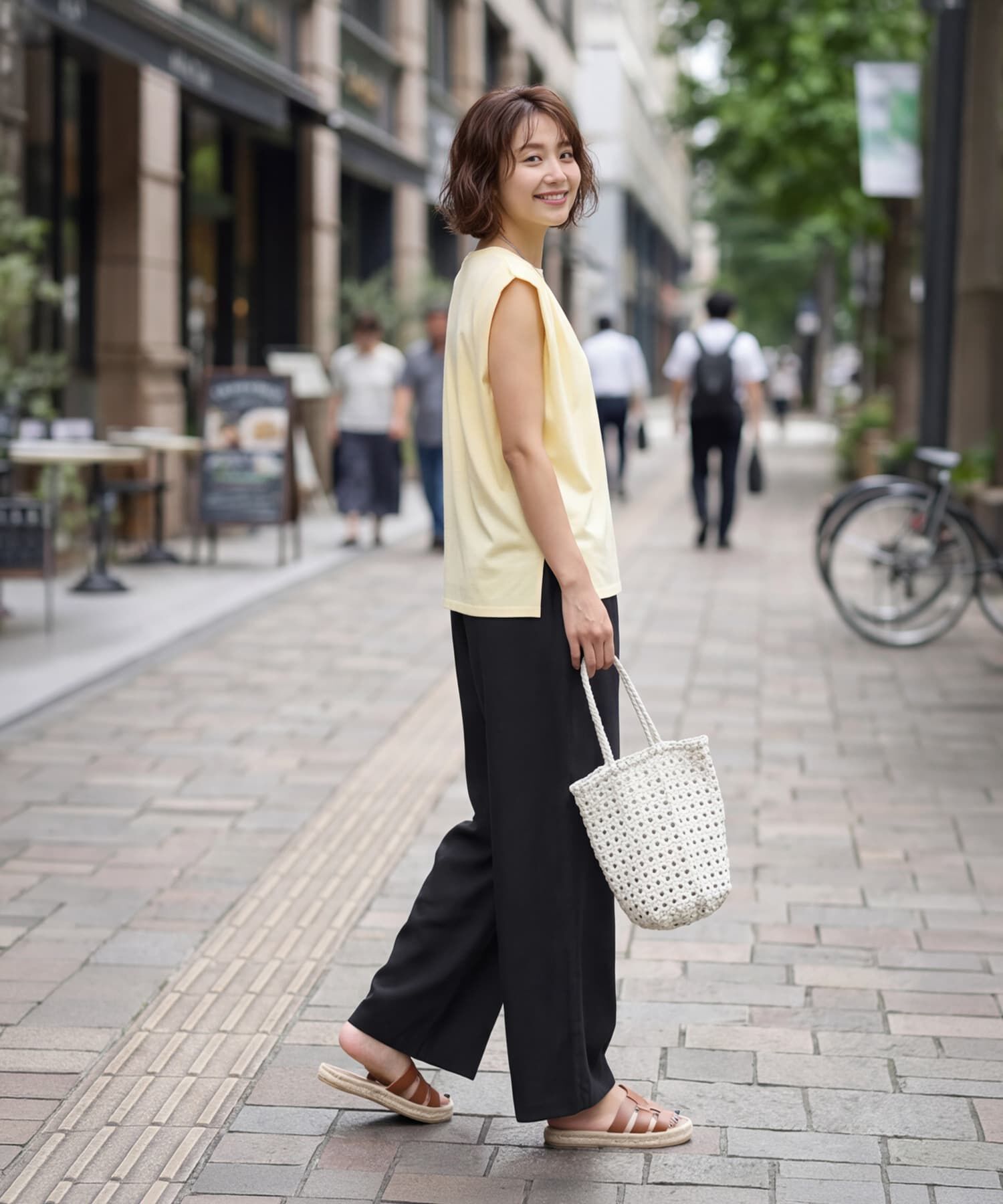 STYLE DELI「【セット対応】微シボギャザーワイドパンツ」|その他|
