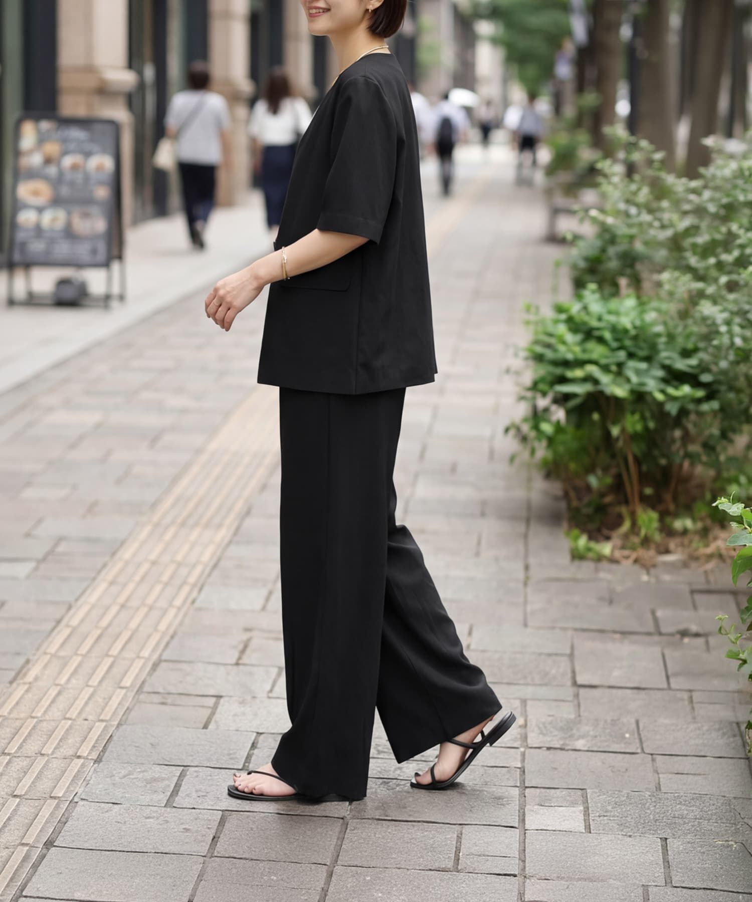 STYLE DELI「【セット対応】微シボギャザーワイドパンツ」|その他|