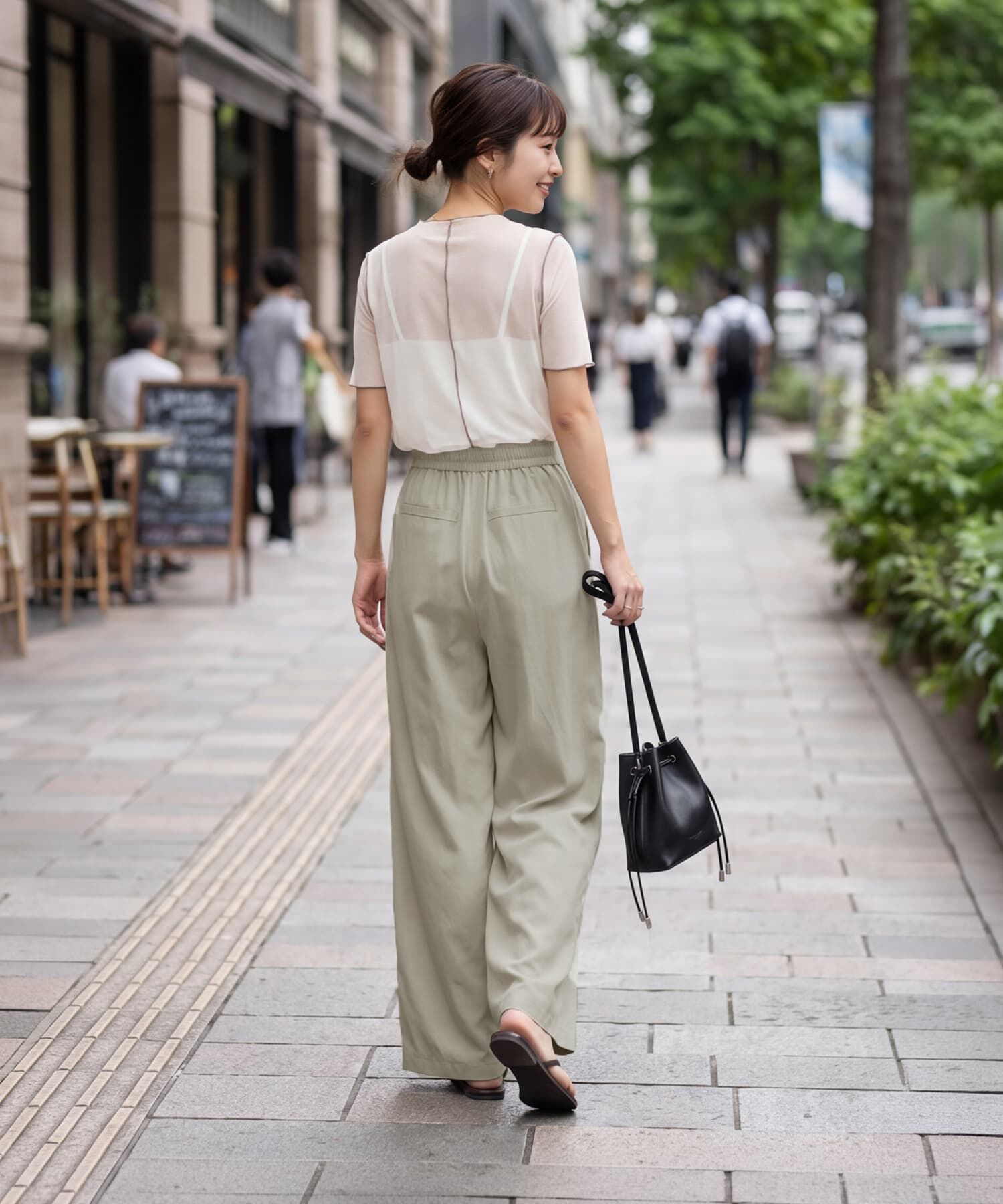 STYLE DELI「【セット対応】微シボギャザーワイドパンツ」|その他|
