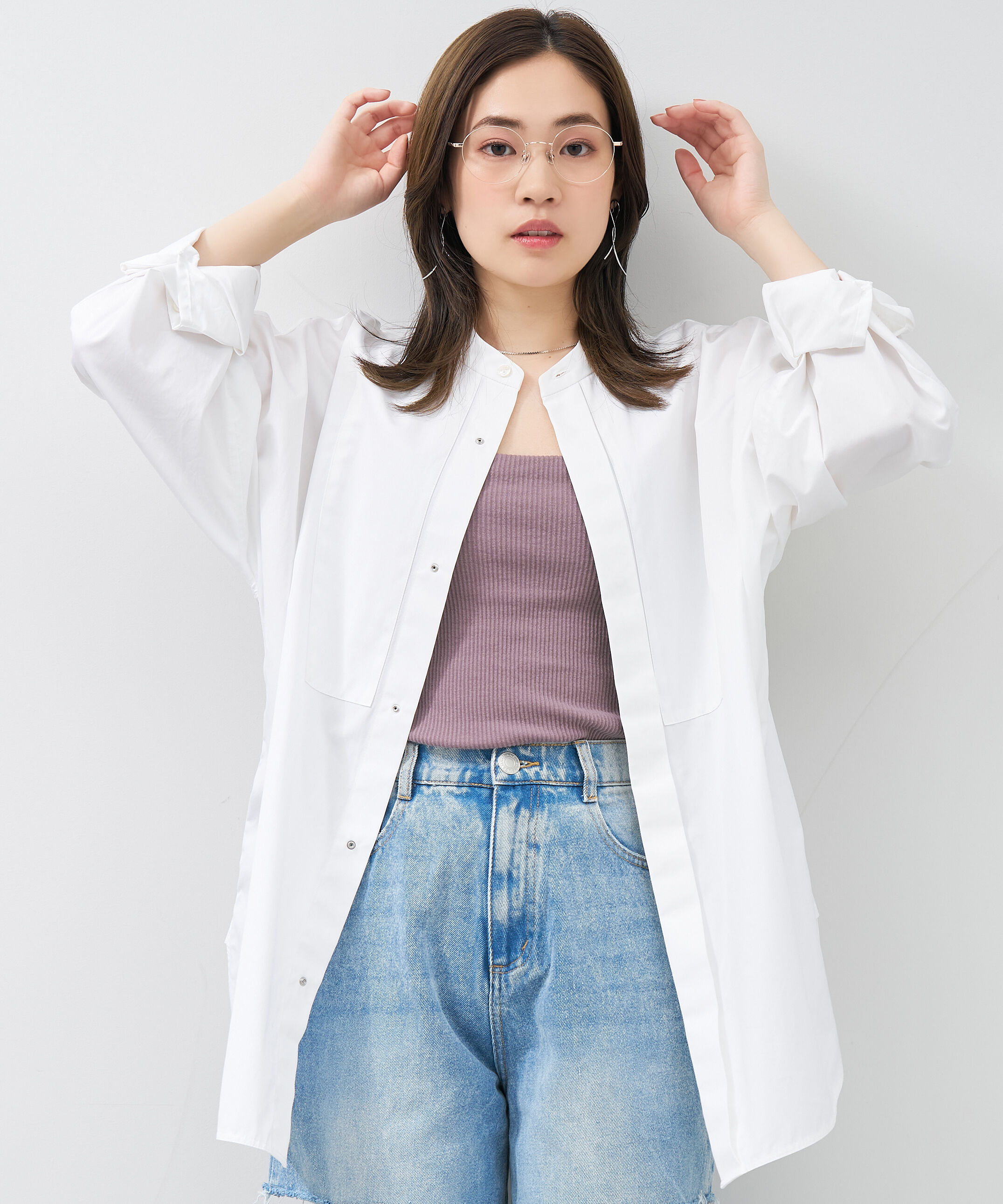  「ボストン型 華奢なラインで大人可愛い メガネ｜大きめサイズ 小顔効果 メタルフレーム レンズ交換券付き」|メガネ|