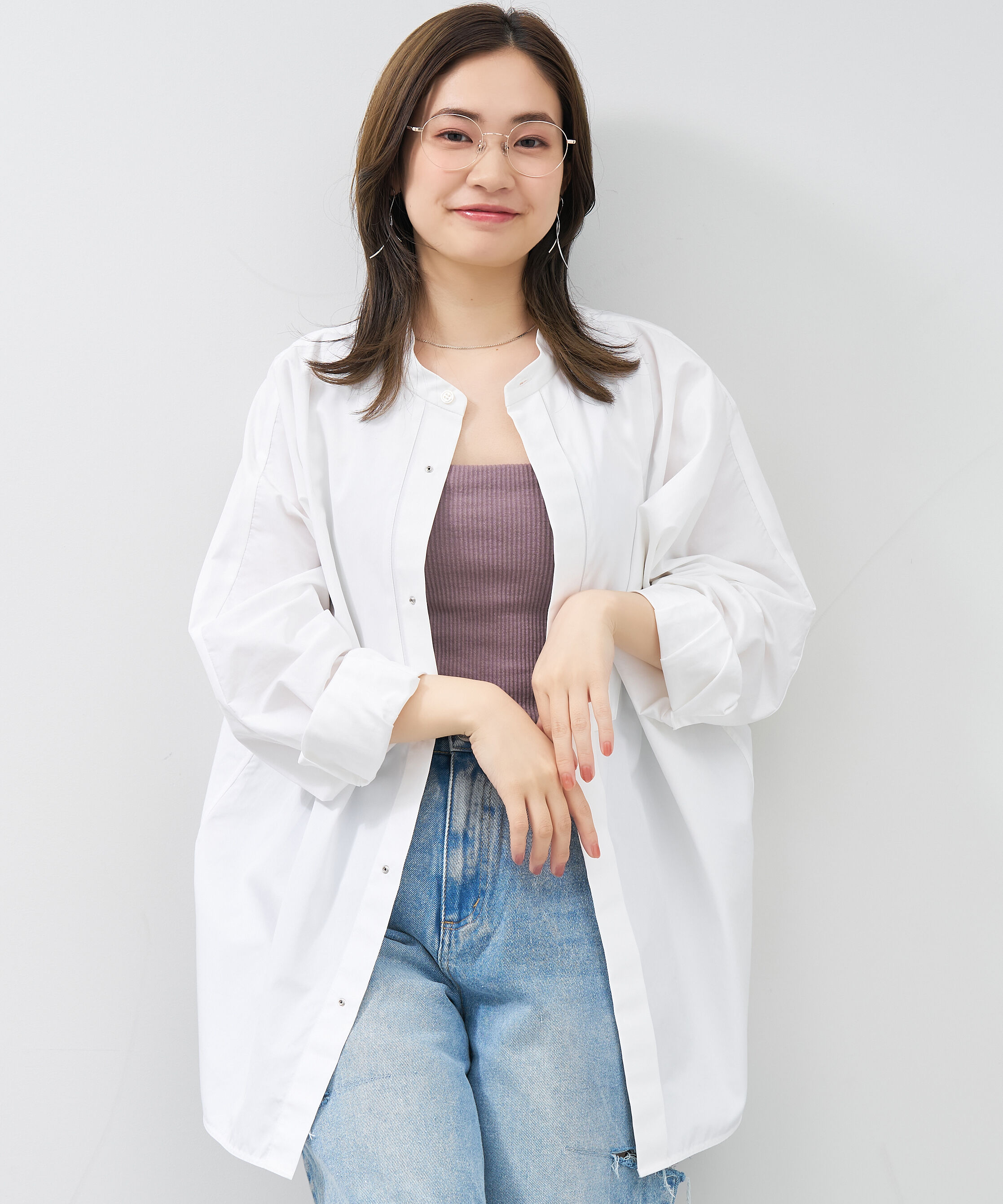  「ボストン型 華奢なラインで大人可愛い メガネ｜大きめサイズ 小顔効果 メタルフレーム レンズ交換券付き」|メガネ|