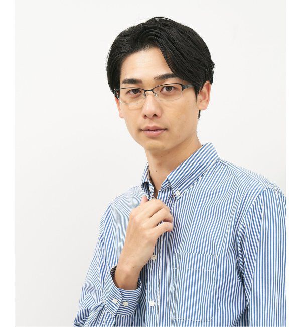  「スクエア型メガネ｜似合うを科学したメガネ(Zoff NEW STANDARD) レンズ交換券付」|メガネ|ブラック系その他1