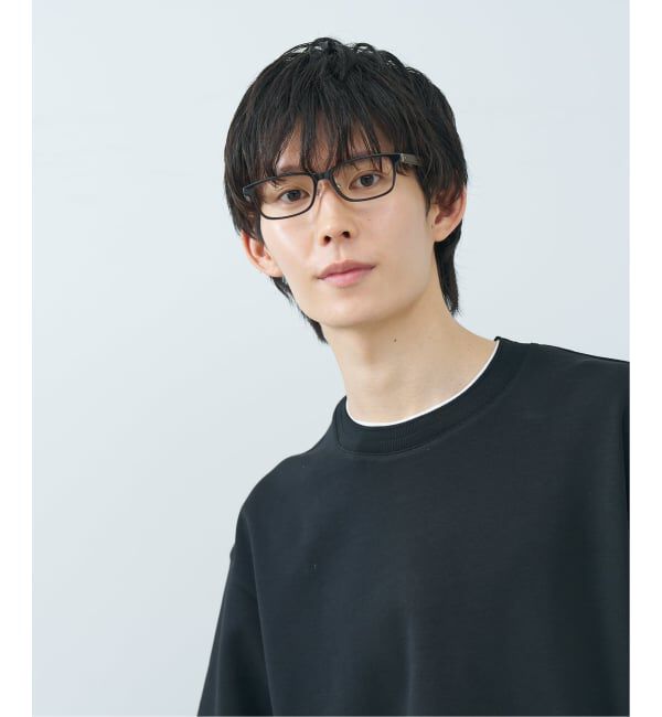  「Men's BASIC (メンズ･ベーシック) ウェリントン型 メガネ | レンズ交換券付」|メガネ|薄ブラウン1