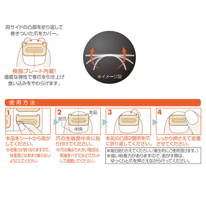 BACKYARD FAMILY「巻き爪 矯正 シール 通販 巻き爪ケア テープ 巻きづめ 巻爪 巻き爪用 サポートシール 爪」|その他|