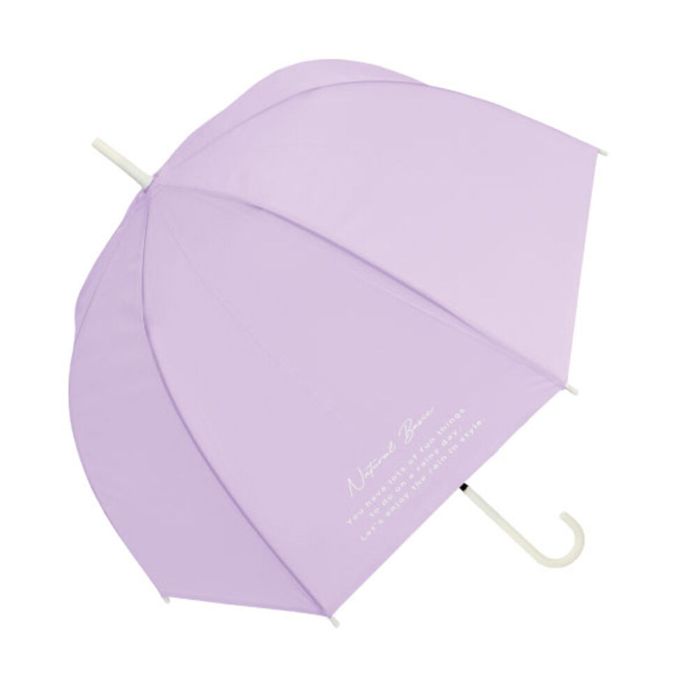 BACKYARD FAMILY「傘 レディース 長傘 通販 60cm 雨傘 ワンタッチ傘 ジャンプ傘 無地 かさ カサ 耐風」|傘|パープル1