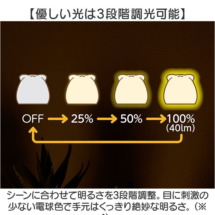 BACKYARD FAMILY「ナイトライト かわいい 通販 LEDランプ 授乳ランプ USB充電式 夜間 おむつ替え 無音操作」|その他|
