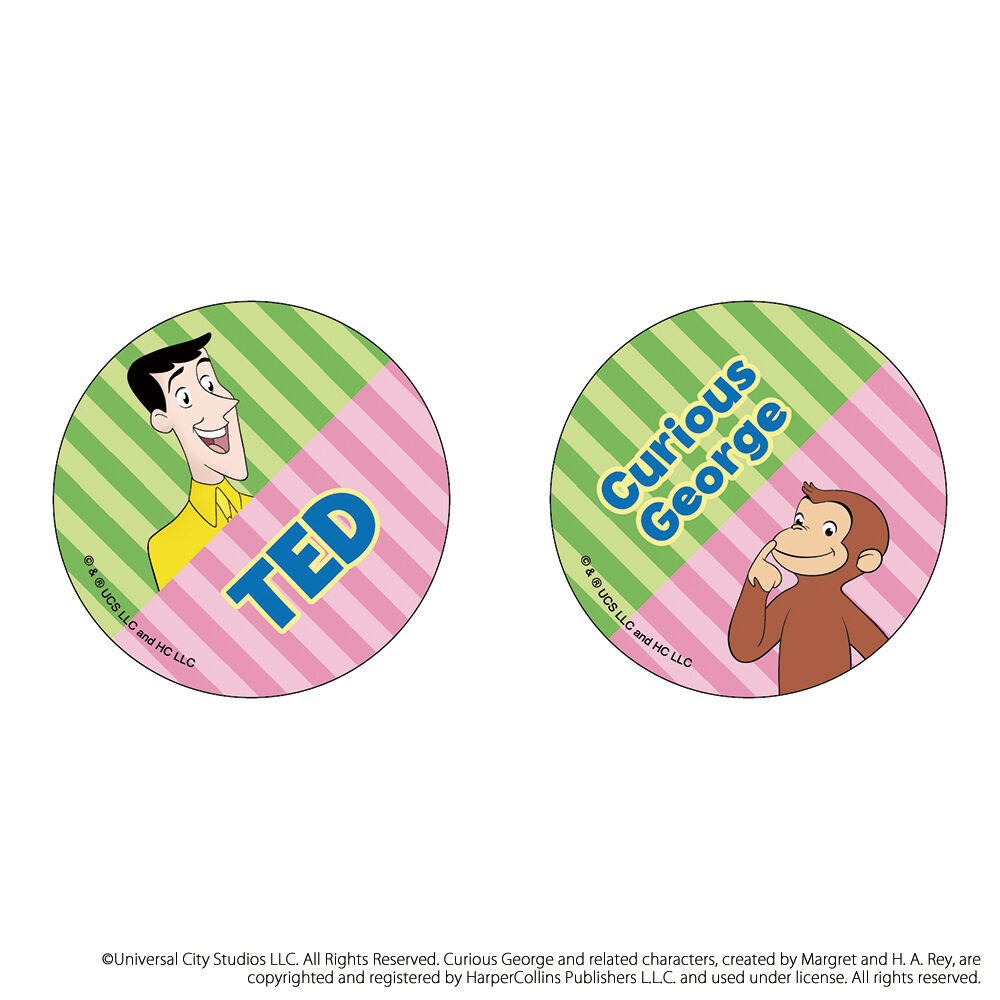 BACKYARD FAMILY「おさるのジョージ グッズ 通販 Curious George 缶バッジ まじかる百貨店缶バッジ」|フィギュア・ホビー|