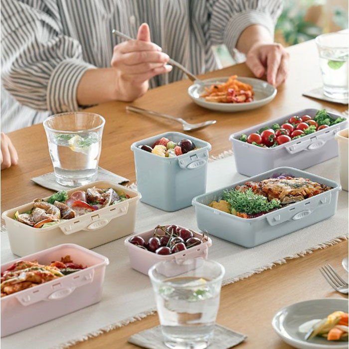 BACKYARD FAMILY「push&push ランチボックス 400ml 通販 弁当箱 お弁当箱 おかず入れ フードコンテナ」|食器・キッチングッズ|