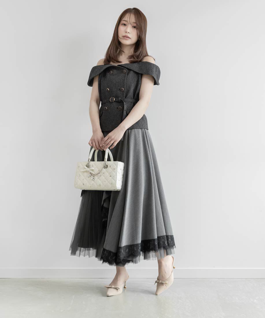  「【Special Bag】2WAY チャーム付きビジューキルティングバッグ」|ショルダー・メッセンジャー|