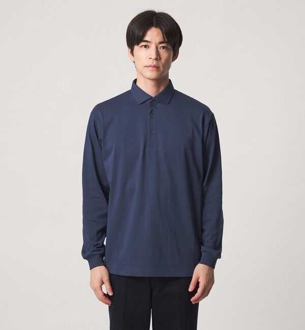 UNITED ARROWS green label relaxing「【WEB限定】JUST fit デイリー ドライ カッタウェイ 長袖 ポロシャツ -吸水速乾・抗菌-」|ポロシャツ|