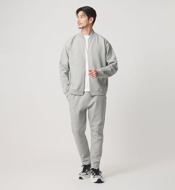 BEAUTY&YOUTH UNITED ARROWS「【WEB限定 WARDROBE SMART】ダブルニット ジップブルゾン/セットアップ対応【抗菌・防臭】」|ブルゾン・スタジャン|