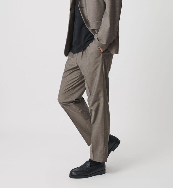 BEAUTY&YOUTH UNITED ARROWS「MIXED-WOOL イージー スラックス NO.5 タテヨコストレッチ ウォッシャブル セットアップ対応」|チノ|MOCA