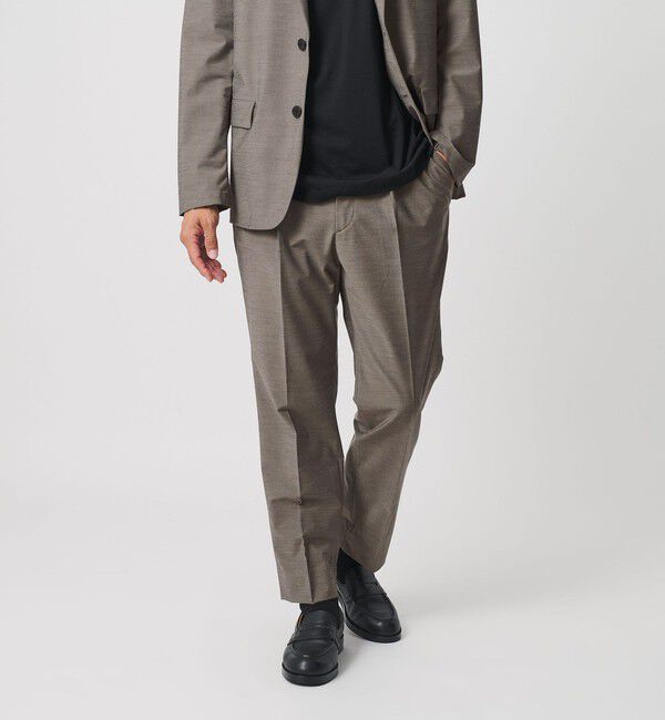 BEAUTY&YOUTH UNITED ARROWS「MIXED-WOOL イージー スラックス NO.5 タテヨコストレッチ ウォッシャブル セットアップ対応」|チノ|