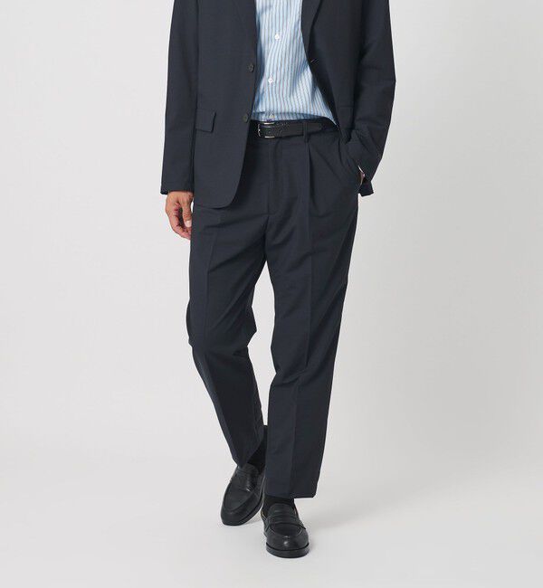 BEAUTY&YOUTH UNITED ARROWS「MIXED-WOOL イージー スラックス NO.5 タテヨコストレッチ ウォッシャブル セットアップ対応」|チノ|