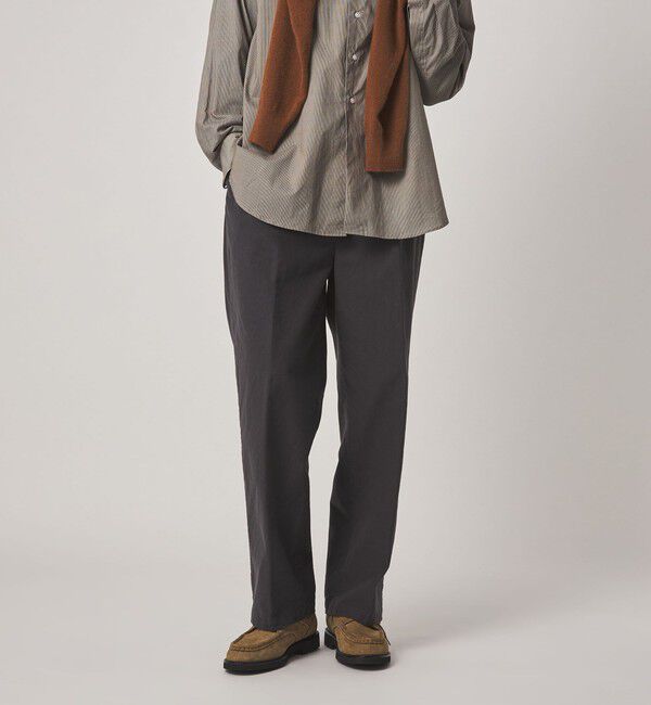 STEVEN ALAN「＜Steven Alan＞ ライトモールスキン イン ツープリーツ ドレス トラウザーズ II」|スラックス|