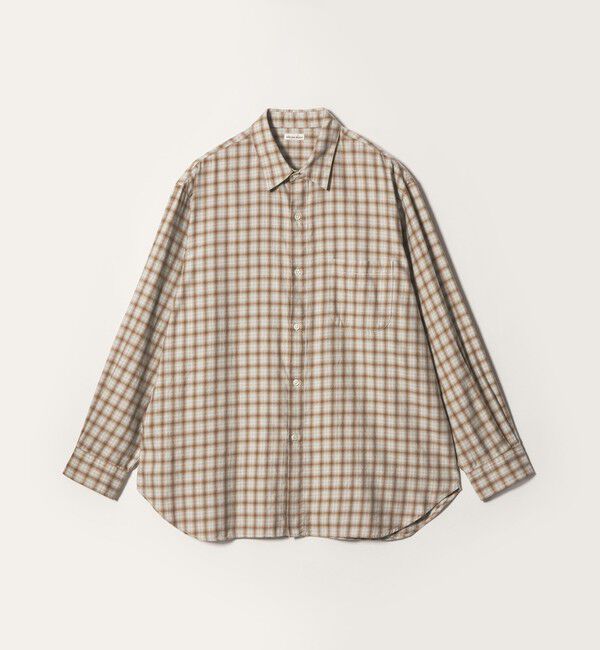 STEVEN ALAN「＜Steven Alan＞ ネル オンブレチェック レギュラーカラー シャツ LOOSE」|シャツ・ブラウス|MD.BROWN