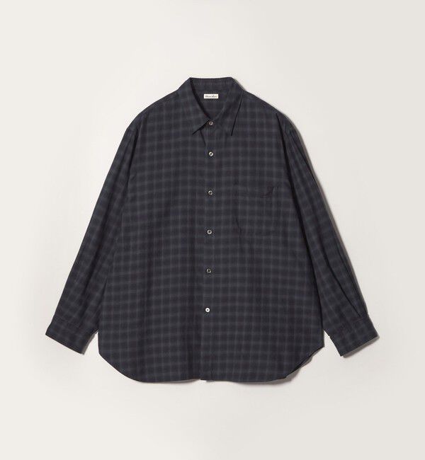 STEVEN ALAN「＜Steven Alan＞ ネル オンブレチェック レギュラーカラー シャツ LOOSE」|シャツ・ブラウス|NAVY