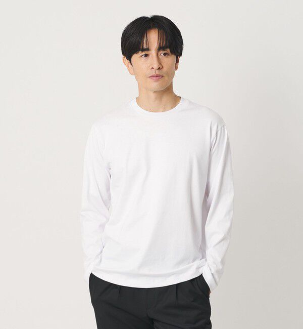 BEAUTY&YOUTH UNITED ARROWS「ハイゲージ オーガニック クルーネック カットソー 抗菌防臭」|Tシャツ・カットソー|WHITE